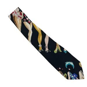 Nicole Miller Vintage Novelty Necktie Pageant Pinup Girls 100% Silk
